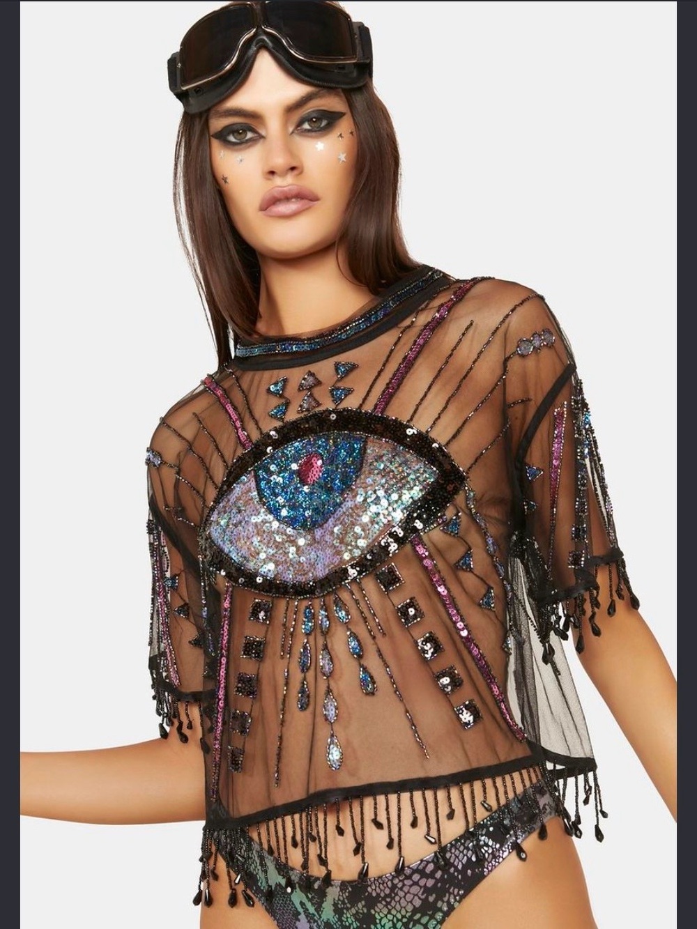Club XXX Eye Top from Dollskill Sz M/L